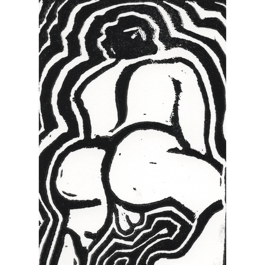 "Good Boy" Original ACEO Linocut Print